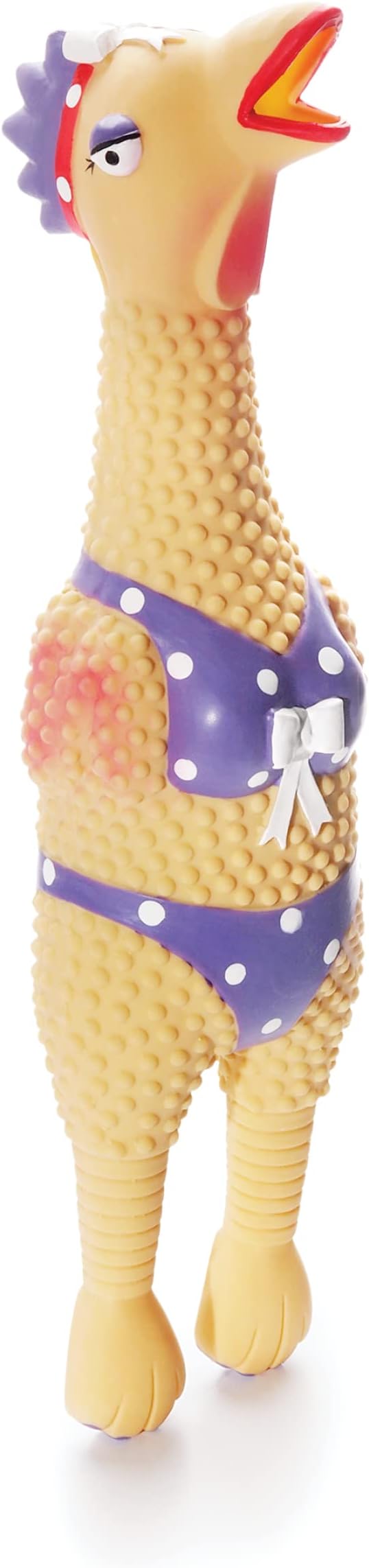 Charming Pet Squawkers Henrietta Latex Rubber Chicken Interactive Dog Toy, Small