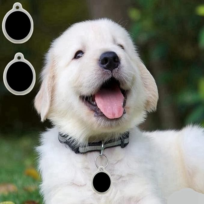 Dog Tag Silencer, Extra Large Silicone Round Protector for Pet ID Tags, 6 Pieces, Clear, Lightweight, Soundless