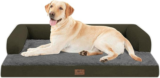 Large Dog Bed Orthopedic Washable - XXL Large Big Dogs - Waterproof with Removable Cover - Memory Foam - Beds Bolster Pet - DogCouch Sofa Bed