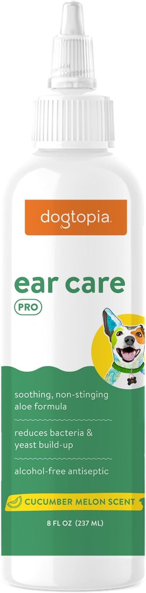 Ear Care Pro Solution for Dogs | Effective Antiseptic Ear Care Solution (8oz) for Pets | Non-Stinging, Alcohol-Free Formula to Remove Dirt and Build-Up | Promotes Clean and Healthy Ears