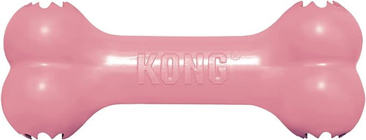 KONG Puppy Goodie Bone - Stuffable Dog Toy for Small Puppy - Natural Rubber Chew Toy for Puppies - Small Dog Toy for Teething Puppies - for Small Puppies - Pink