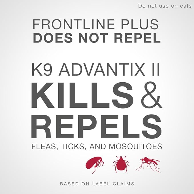 K9 Advantix II XL Dog Over 55 lbs & K9 Advantix II Large Dog 21-55 lbs Vet-Recommended Flea, Tick & Mosquito Treatment & Prevention | 1-Mo Supply Each