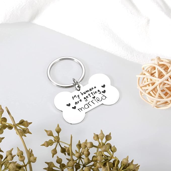Funny Gifts for Her Bride to Be Bridal Shower Wedding Gifts for Couple Dog Mom Gift for Women Getting Married Engagement Valentine Gifts Dog Tags Pet Accessories for Pets Dog Lovers Owner Bride to be