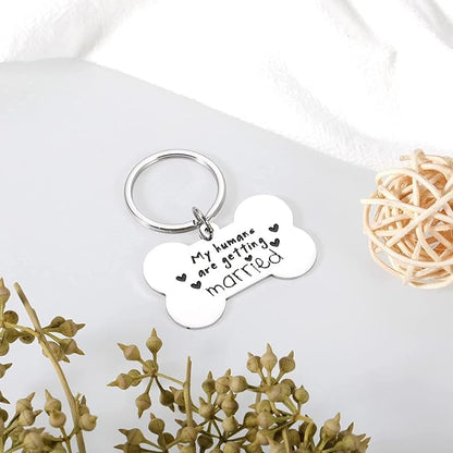 Funny Gifts for Her Bride to Be Bridal Shower Wedding Gifts for Couple Dog Mom Gift for Women Getting Married Engagement Valentine Gifts Dog Tags Pet Accessories for Pets Dog Lovers Owner Bride to be