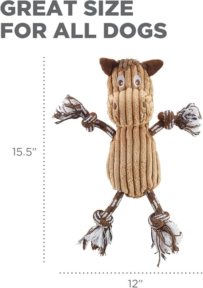 Charming Pet Ranch Roperz Horse Plush Squeaky Dog Toy