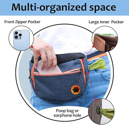 Hands Free Dog Leash Waist Leash for Dog Walking Bungee Leash Dog Running Belt for Medium & Large Dogs, 20-70 lbs Fanny Pack for Walker Hiking Jogging…