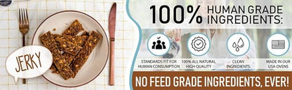 Premium Beef & Banana 12 oz. Dog Jerky Treats | 100% Human Grade | USA Made | High Protein | Grain Free | Limited Ingredients | No Filler | BHA-BHT Free | Soft-Tender