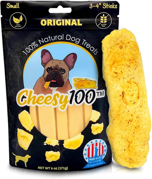 Cheese Dog Chews|US-Crafted for Puppies & Dogs |Softer Natural Alternative to Himalayan Dog Chews & Yak Chews| Salt & Rawhide-Free| Tastier than Yak Chews (5 Small Sticks)