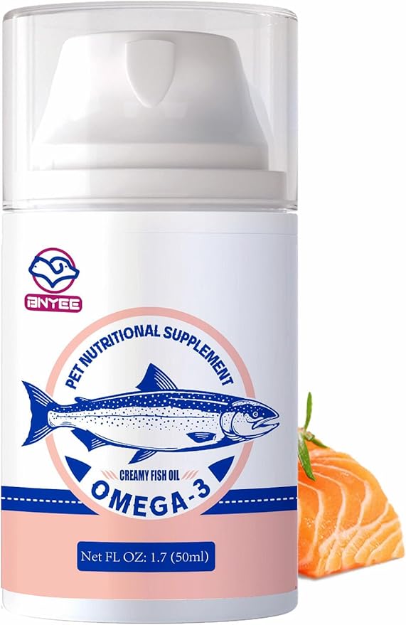 Wild Salmon Fish Oil for Small Dogs & Cats -3X Omega 3 Skin & Coat Support - Concentrated Emulsified Food Supplement for Pets - Natural EPA + DHA Fatty Acids for Joint Function, Immune & Heart Health