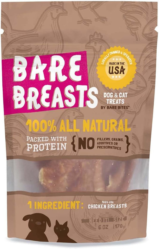 Bare Breast All Natural Chicken Jerky 6oz, Made in USA