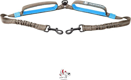 Exquisite Two Dog Leash Splitter | Double Dog Leash for Large Dogs Heavy Duty | No Tangle 2 Dog Leash Coupler | Dual Dog Leash Attachment | Retractable Dual Leashes for 2 Dogs