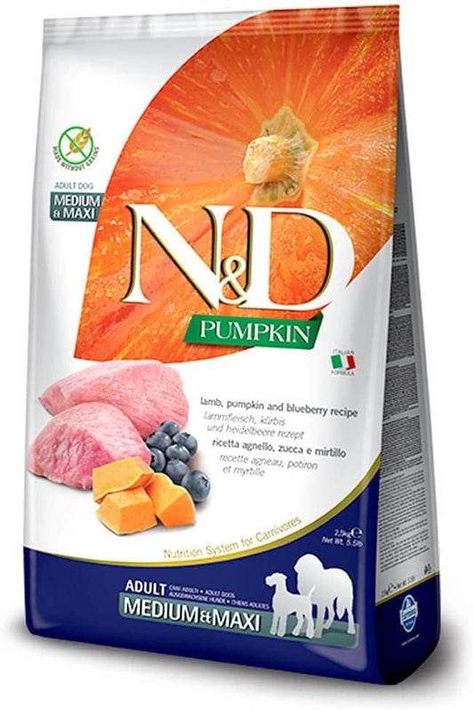 Natural & Delicious Pumpkin Grain-Free Lamb & Blueberry Dry Dog Food, 26.4lb Bag