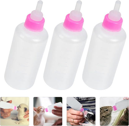 GANAZONO 3Pcs Pet Feeding Bottle Kitten Bottles Kitten Milk Replacer Puppy Milk Feeder Milk Feeder Animal Milk Bottles Lamb Bottles for Pet Cat Dog Sheep