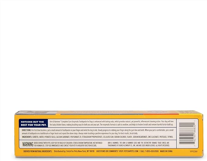 Arm & Hammer Complete Care Enzymatic Dog Toothpaste, 6.2 oz - 6 Pack | Dog Toothpaste for Puppies and Adult Dogs, Arm and Hammer Toothpaste for Dogs | Pet Dental Care for Clean Dog Teeth