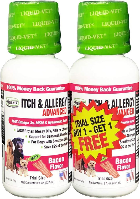 K9 Itch & Allergy Advanced Formula, Bacon Flavor, 8 oz BOGO Trial Pack