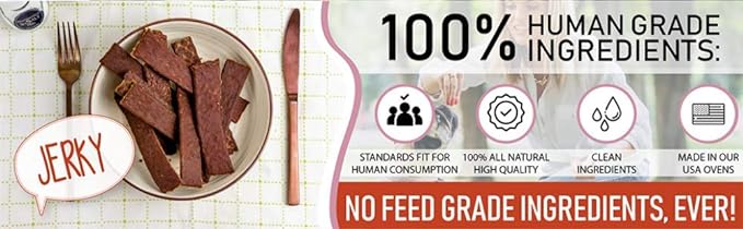 Premium Turkey & Pumpkin 5 oz. Dog Jerky Treats | 100% Human Grade | USA Made | High Protein | Grain Free | Limited Ingredients | No Filler | BHA-BHT Free | Soft-Tender
