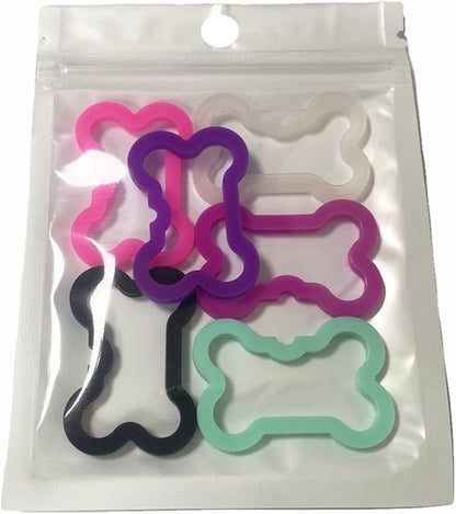 6 Pack Silicone Dog tag Silencer Quiet Noisy pet tag Sleeve Personalize pet ID Tags Protector Lightweight pet tag Silencer with 6 Colors