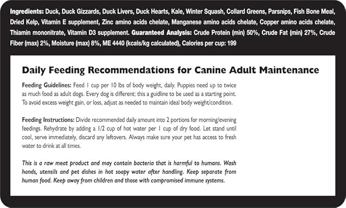 Fresh Is Best - Freeze Dried Raw Dog Food - Duck, 16 Ounces