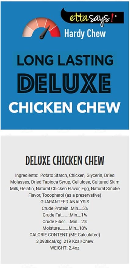 ETTA SAYS! Deluxe Chews for Dogs – Lamb, Chicken & Turkey Dog Treats Variety Pack of 12 (4 of each Protein)– Made and Sourced in The USA, Grain-Free, Easy to Digest, Won’t Stain Carpet