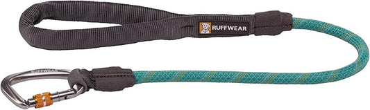 Ruffwear, Knot-a-Long Dog Leash, 30-inch Short Rope Lead, Aurora Teal