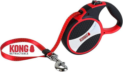 Alcott Kong Explore Retractable Dog Leash, Large, Red, 24' Long,KNG EXP LG RD