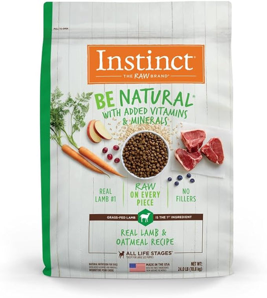 Instinct Be Natural Real Lamb & Oatmeal Recipe Natural Dry Dog Food, 24 lb. Bag