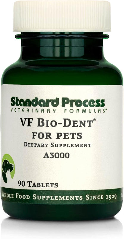 Standard Process - VF Bio-Dent for Pets - Support Oral Health for Dogs and Cats - with Calcium, Phosphorus, Manganese - 90 Tablets