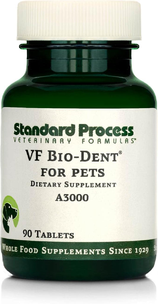 Standard Process - VF Bio-Dent for Pets - Support Oral Health for Dogs and Cats - with Calcium, Phosphorus, Manganese - 90 Tablets