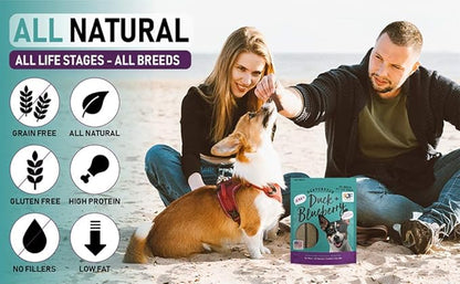 Premium Duck & Blueberry 5 oz. Dog Jerky Treats | 100% Human Grade | USA Made | High Protein | Grain Free | Limited Ingredients | No Filler | BHA-BHT Free | Soft-Tender