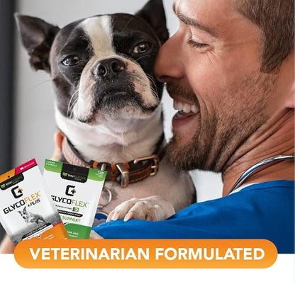 VetriScience Glycoflex 2 Hip and Joint Supplement for Working and Active Dog Breeds, Chicken, 120 Chews - Joint and Mobility Support for Competitive and Maturing Dogs