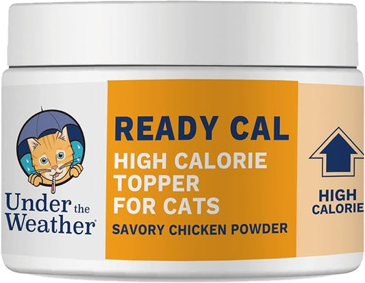 Under the Weather Ready Cal Powder for Cats | High-Calorie, Weight Gainer, Appetite Stimulant, Energy Booster Pet Supplement | 8 Ounces