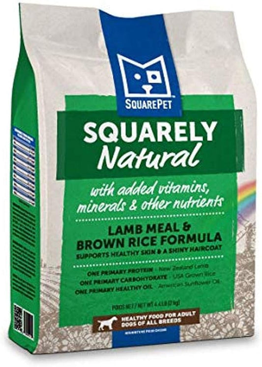 Squarely Natural Lamb Meal & Brown Rice Dry Dog Food 4.4lbs (21785)