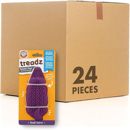 Arm & Hammer for Pets Super Treadz Mini Gator Dental Chew Toy for Dogs Best Dental Dog Chew Toy Dog Dental Chew Toys Reduce Plaque & Tartar Buildup Without Brushing (Pack of 1)