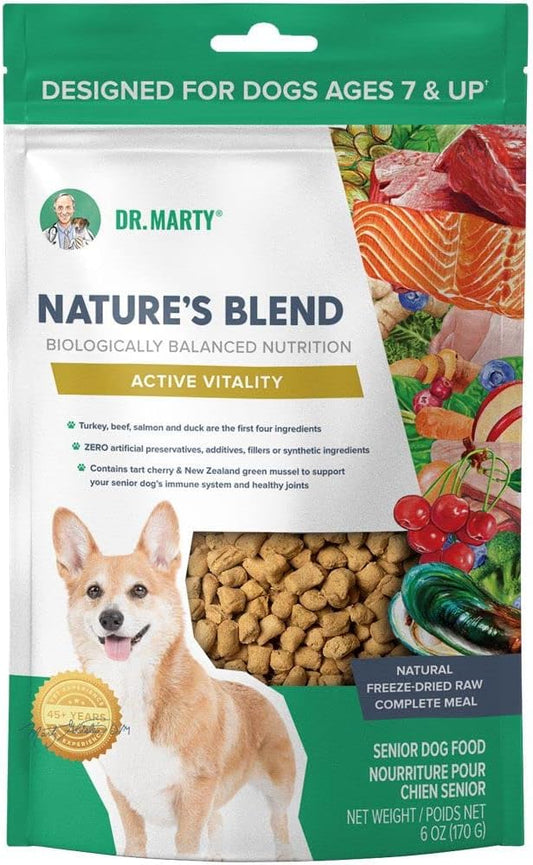 Dr. Marty Nature's Blend For Active Vitality Seniors Freeze Dried Raw Dog Food, 6 oz