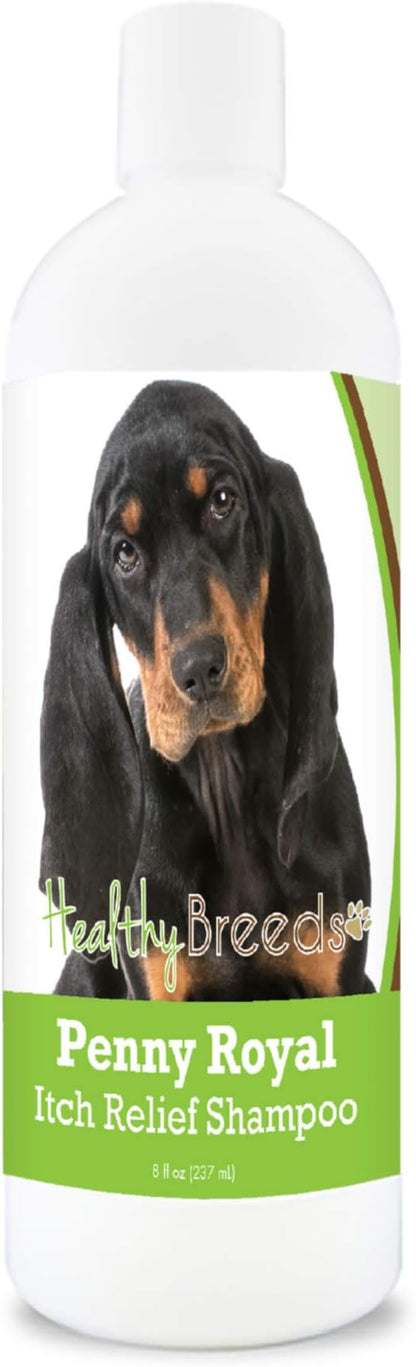 Healthy Breeds Black and Tan Coonhound Penny Royal Itch Relief Shampoo 8 oz