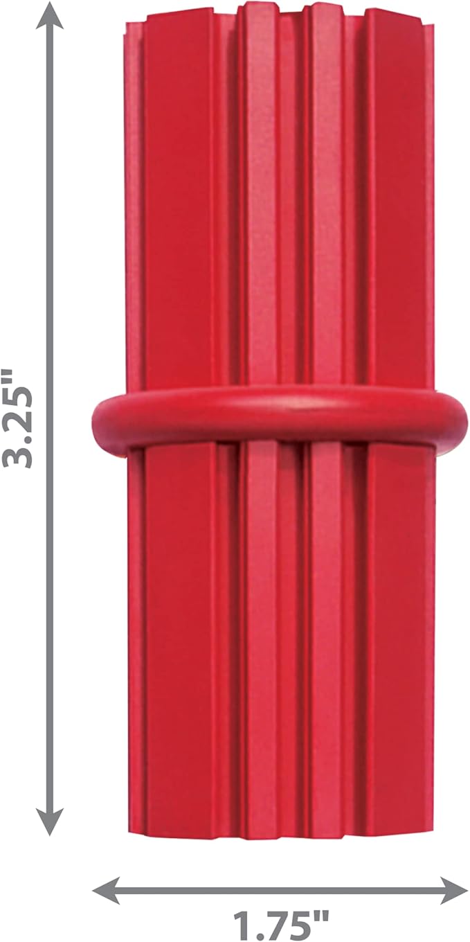 KONG Dental Stick for Dog Dental Care - Stuffable Chew Toy - Provides Chewing Outlet & Satisfies Instinctual Needs - Cleans Teeth & Gums - Made with Durable Natural Rubber - for Small Dogs