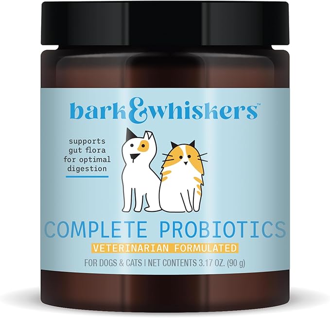 Bark & Whiskers Complete Probiotics, for Dogs and Cats, 3.17 oz (90 g), Supports Immune Function, Digestive Support, Veterinarian Formulated, Non GMO, Dr. Mercola
