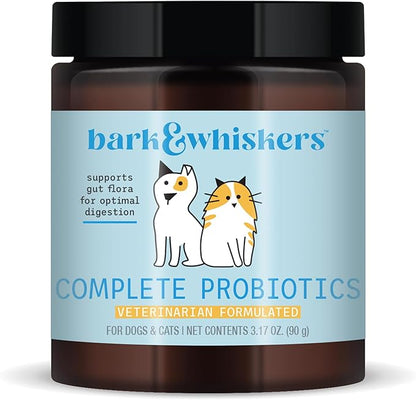 Bark & Whiskers Complete Probiotics, for Dogs and Cats, 3.17 oz (90 g), Supports Immune Function, Digestive Support, Veterinarian Formulated, Non GMO, Dr. Mercola