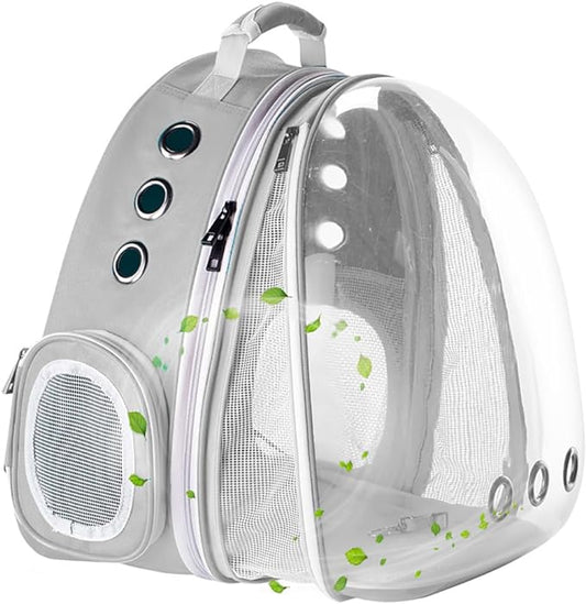 Front Expandable Cat Backpack, Fit up to 20 lbs, Space Capsule Bubble Window Pet Carrier Backpack for Large Fat Cat and Small Puppy