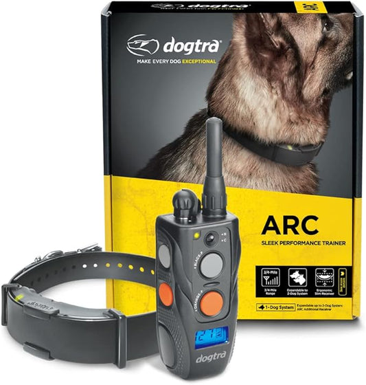 Dogtra ARC Slim Ergonomic 3/4-Mile Remote Dog Training E-Collar with 127-Level Precise Control via LCD Screen