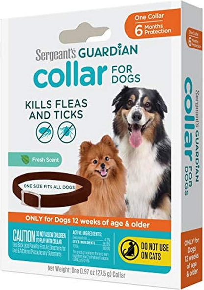 Sergeant's Guardian Flea & Tick Collar for Dogs, 1 Count