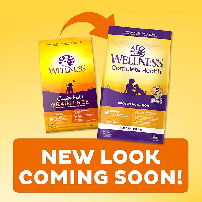 Wellness Complete Health Natural Grain Free Dry Puppy Food, Chicken & Salmon, 24-Pound Bag