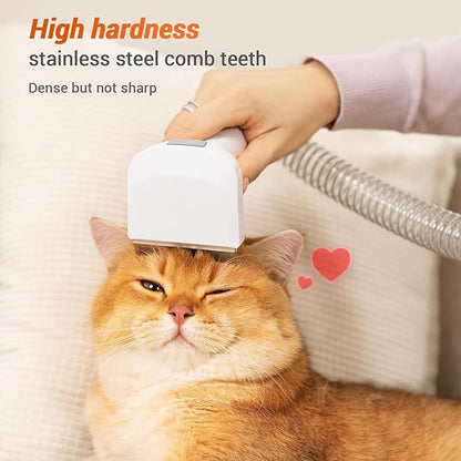 Afloia Dog Grooming Kit, 8 in 1 Dog Brush Vacuum Attachment with Dog Clippers Nail Trimmer Grinder Pet Brush Shedding Brush Comb & Scissors,for Vacuum Cleaners Like Dyson, Shark, Bissell, Eureka, etc