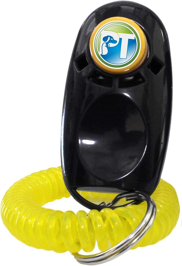 E-Collar ET-800-1 Mile Rechargeable Remote Waterproof Trainer - Static, Vibration and Sound Stimulation Collar with PetsTEK Dog Training Clicker