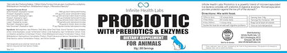 Probiotics for Dogs and Cats - Vet Formulated Pet Prebiotic & Enzyme Powder for Digestive, Gut & Immune Health - 200 Servings (50 g)