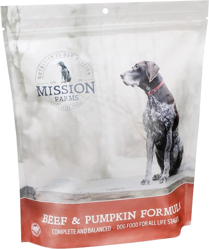 Mission Farms Freeze-Dried Raw Beef & Pumpkin Formula Dog Food, 16oz Bag