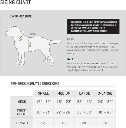 Carhartt Firm Duck Insulated Dog Chore Coat Black, Large