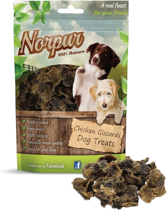 Dehydrated Chicken Gizzards for Dogs, 200g Bag, Natural Oven Baked Pet Treats, Fresh and Delicious Training and Behavior Rewards, Healthy Proteins and Vitamins
