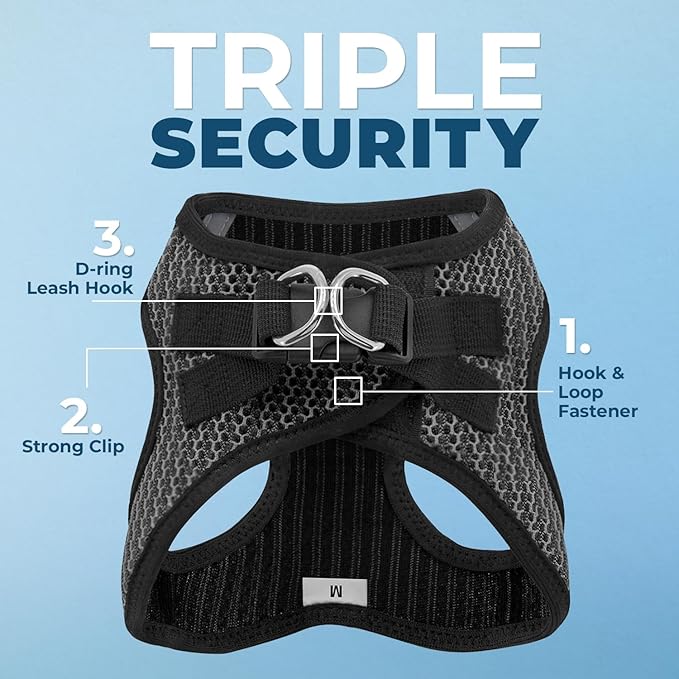Voyager Step-in Air Dog Harness - All Weather Mesh Step in Vest Harness for Small and Medium Dogs by Best Pet Supplies - Gray (2-Tone), XS