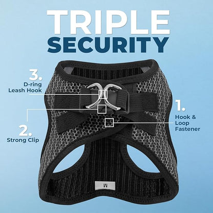 Voyager Step-in Air Dog Harness - All Weather Mesh Step in Vest Harness for Small and Medium Dogs by Best Pet Supplies - Gray (2-Tone), XS